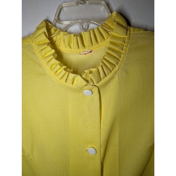 Vintage 60s Yellow House Dress - Picture 3 of 5